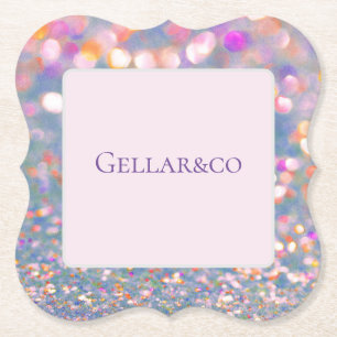 Grau und weich rosa Confetti Paper Untersetzer