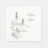 Grau und Weiß Aquarellpapier Napkin Serviette (Vorderseite)