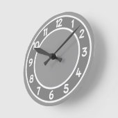 Grau und Weiß auf einer beliebigen Uhr der Hinterg (Winkel)