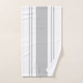 Grau und Weiß Badhandtuch Set (Handtuch)