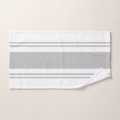 Grau und Weiß Badhandtuch Set (Handtuch)