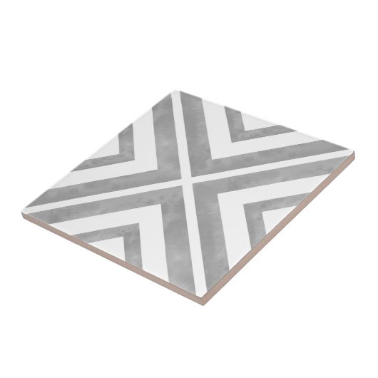 Grau und Weiß geometrisch Fliese (Seite)