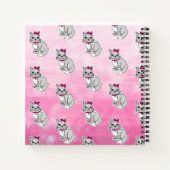 Grau und Weiß Gepunktet Personalisiert Notizblock (Rückseite)