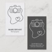 Grau und weiß, Kamera-Gekritzel, Fotograf Visitenkarte (Vorne/Hinten)