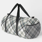 Grau und Weiß Kariert Duffle Bag (Rechte Ecke)