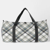 Grau und Weiß Kariert Duffle Bag (Rückseite)