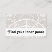 Grau und Weiß Mandala - Hyli in Lynx Visitenkarte (Rückseite)