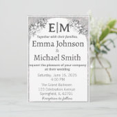 Grau und Weiß Moderne Kunst, Dichtung und Musik Einladung (Stehend Vorderseite)