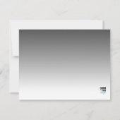 Grau und Weiß Ombre Mitteilungskarte (Rückseite)