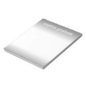 Grau und Weiß Ombre Notizblock (Rotiert)