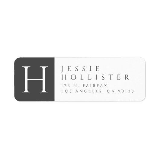 Grau und Weiß | RÜCKSENDEADRESSE (Vorne)