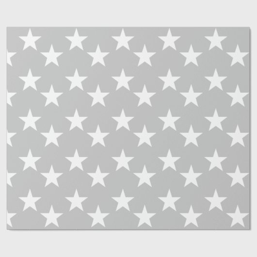 Grau-und Weiß-Stern-Geschenk-Packpapier Geschenkpapier (Flach)
