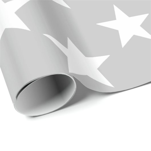 Grau-und Weiß-Stern-Geschenk-Packpapier Geschenkpapier (Rolleneckpunkt)