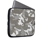 Grau-und Weiß-Tarnung Laptopschutzhülle (Vorne Rechts)
