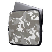 Grau-und Weiß-Tarnung Laptopschutzhülle (Vorderseite Links)