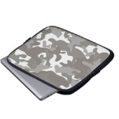 Grau-und Weiß-Tarnung Laptopschutzhülle (Vorne Knopf)