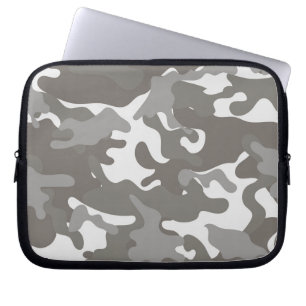 Grau-und Weiß-Tarnung Laptopschutzhülle