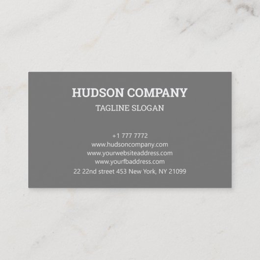 grau und weiß visitenkarte (Rückseite)