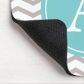 Grau und Weiß Zickzack Mousepad (Ecke)