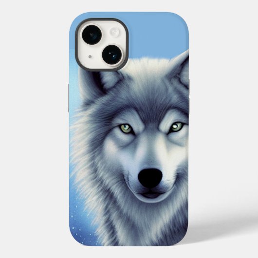 Grau- und Weißwolf-Portrait Case-Mate iPhone Hülle (Rückseite)