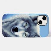 Grau- und Weißwolf-Portrait Case-Mate iPhone Hülle (Rückseite (Horizontal))