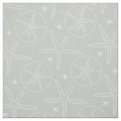 Grau und White Beach Muscheln Starfish, Sand Dolla Stoff (Muster)