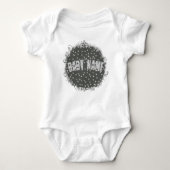 Grau Urban Trend Grunge Dreiecke | Individuelle Na Baby Strampler (Vorderseite)