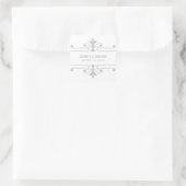 Grau v2 Extravagante Ornamental Wedding Stickers (Tasche)