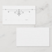 Grau v2 Extravagante Platzkarte (Vorne/Hinten)