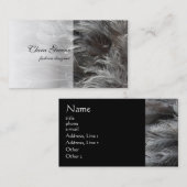 Grau versieht Visitenkarte mit Federn (Vorne/Hinten)