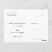 Grau Vielen Dank, dass Sie Wedding Collage 4 Foto  Postkarte (Rückseite)