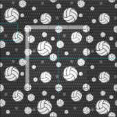 Grau Volleyball Zickzack Gemustert Stoff (Kachel)