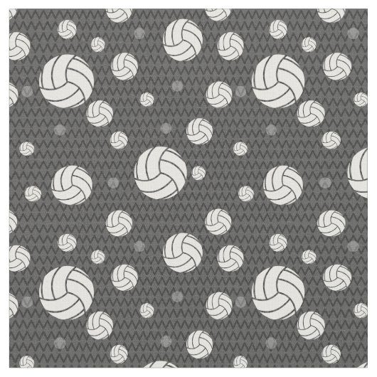 Grau Volleyball Zickzack Gemustert Stoff (Nahaufnahme)