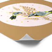 Grau-Wagtail-Abbildung Poster (Ecke)