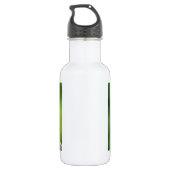 Grau Wagtail - Vogel Edelstahlflasche (Rückseite)