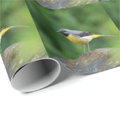 Grau Wagtail - Vogel Geschenkpapier (Rolleneckpunkt)