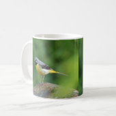 Grau Wagtail - Vogel Kaffeetasse (Vorderseite Links)
