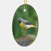 Grau Wagtail - Vogel Keramik Ornament (Links)