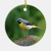 Grau Wagtail - Vogel Keramikornament (Vorne)