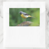 Grau Wagtail - Vogel Rechteckiger Aufkleber (Tasche)