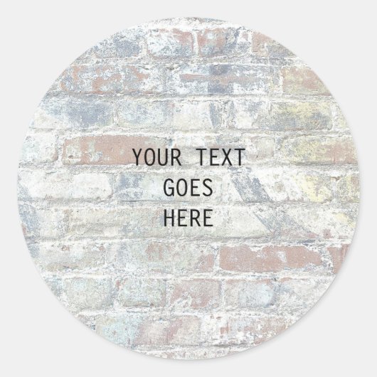 Grau-Wand-Design Hintergrund Schlichte Legible Mod Runder Aufkleber (Vorderseite)