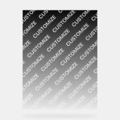 Grau (wechselbare Farbe) Ombre & Textmuster Acrylschild (Vorderseite)