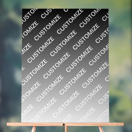 Grau (wechselbare Farbe) Ombre & Textmuster Acrylschild (Neutral)