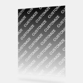 Grau (wechselbare Farbe) Ombre & Textmuster Acrylschild (Winkel)