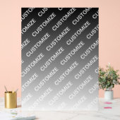 Grau (wechselbare Farbe) Ombre & Textmuster Acrylschild (Hochzeit)
