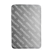 Grau (wechselbare Farbe) Ombre & Textmuster Badematte (Vorderseite Vertikal)