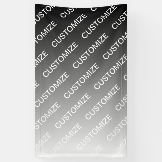 Grau (wechselbare Farbe) Ombre & Textmuster Banner (Vertikal)