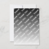 Grau (wechselbare Farbe) Ombre & Textmuster Dankeskarte (Vorderseite)