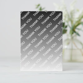 Grau (wechselbare Farbe) Ombre & Textmuster Dankeskarte