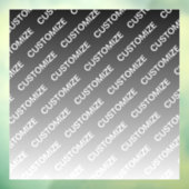 Grau (wechselbare Farbe) Ombre & Textmuster Fensteraufkleber (Blatt 3)